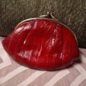 Vintage EEL SKIN Kiss Lock Wallet